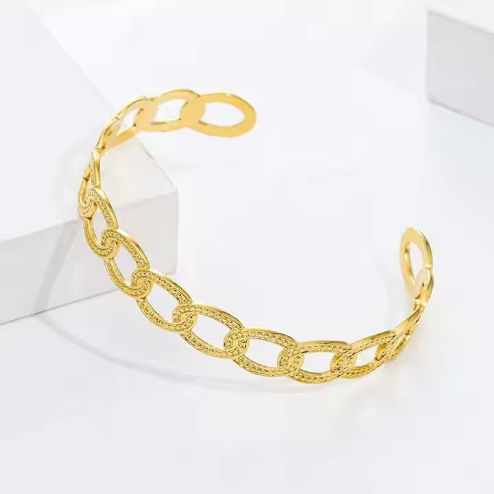 Chain Cuff Bracelet - Chic Statement Party Wear