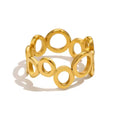 Gold Open Circle Ring - Sleek Modern Statement Accessory