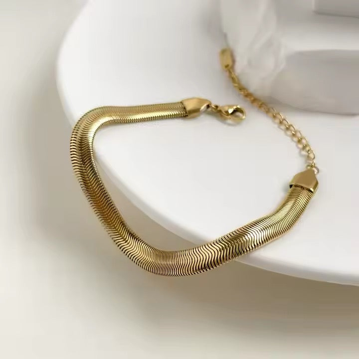 Gold Plated Snake Chain Bracelet - Understated Shine, Overdelivering Style