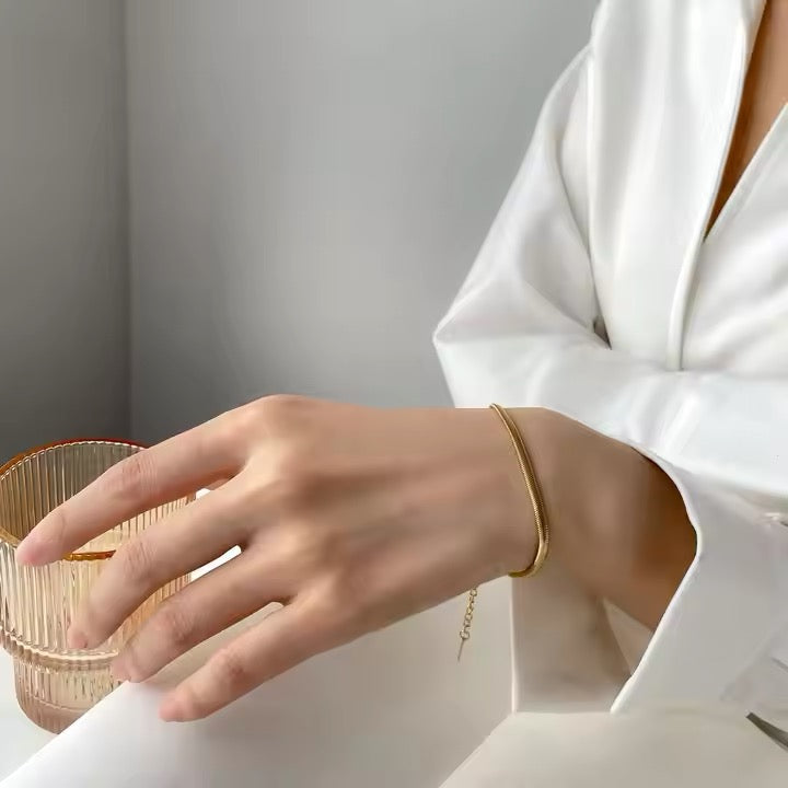 Gold Plated Snake Chain Bracelet - Understated Shine, Overdelivering Style