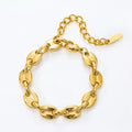 Gold Plated Statement Chain Bracelet -  Bold Chic Party & Daily Wear