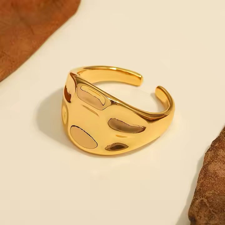 Open Cuff Ring – Stainless Steel Modern Statement Style