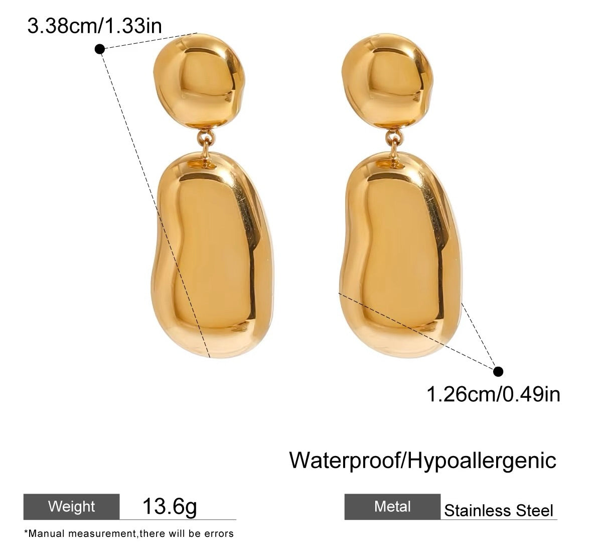 Statement Drop Earrings – Stainless Steel Modern Style