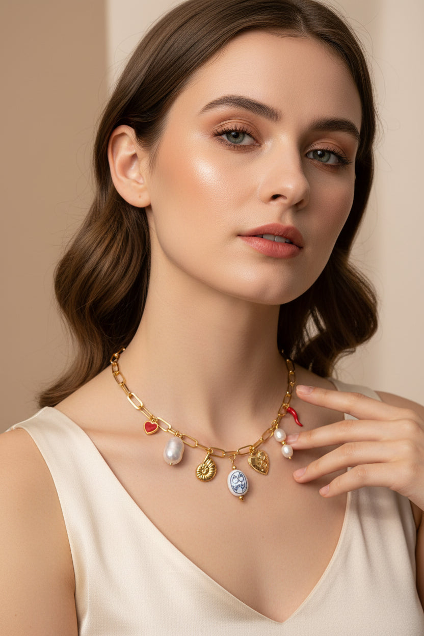 Lucky Charm Necklace - Elegant Minimal Style