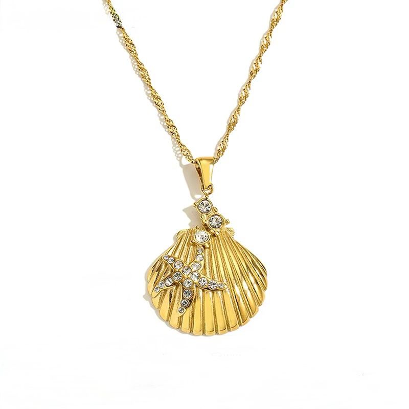 Sea Shell Pendant – Stainless Steel Charm Style