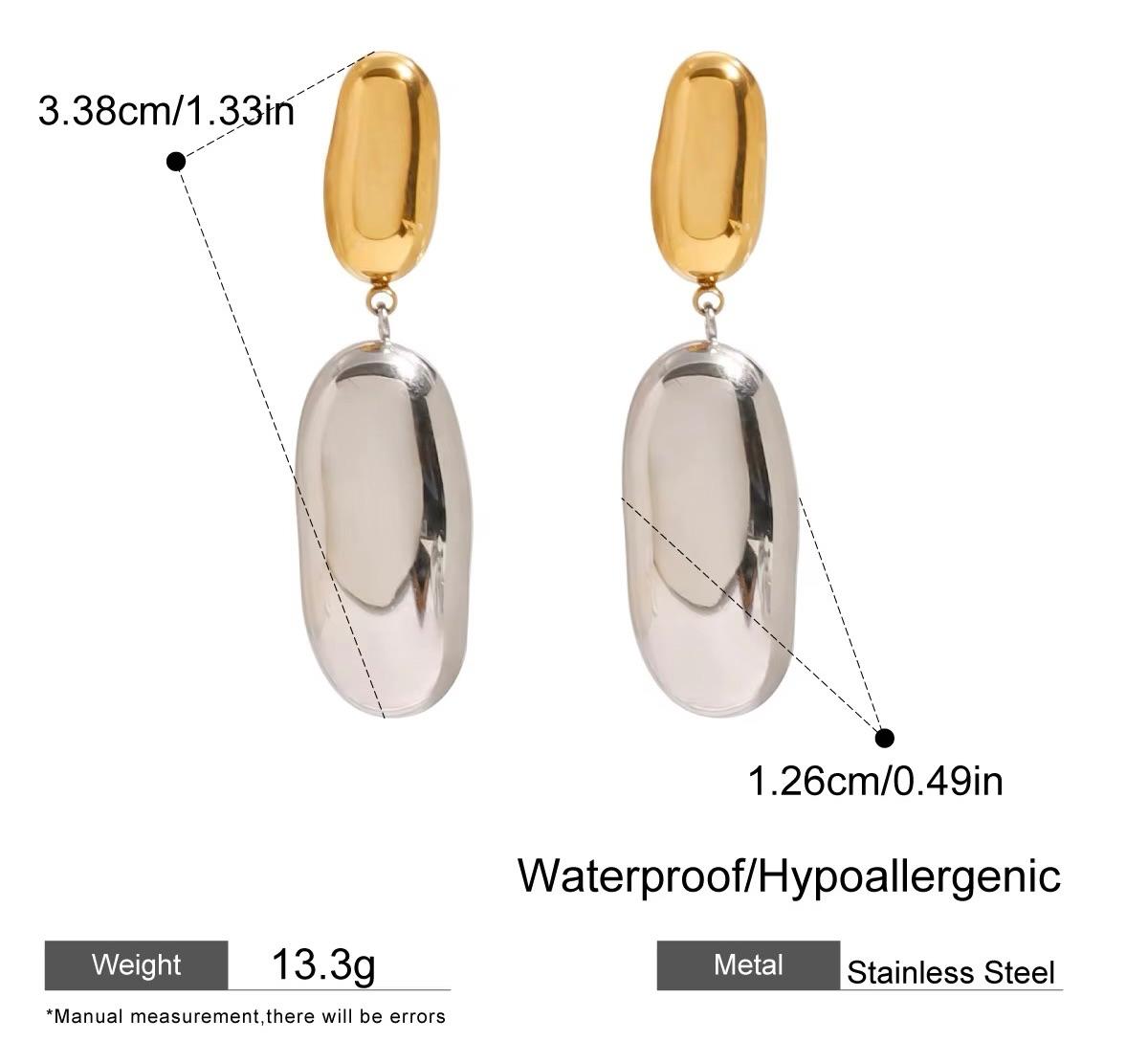 Statement Drop Earrings – Stainless Steel Modern Style