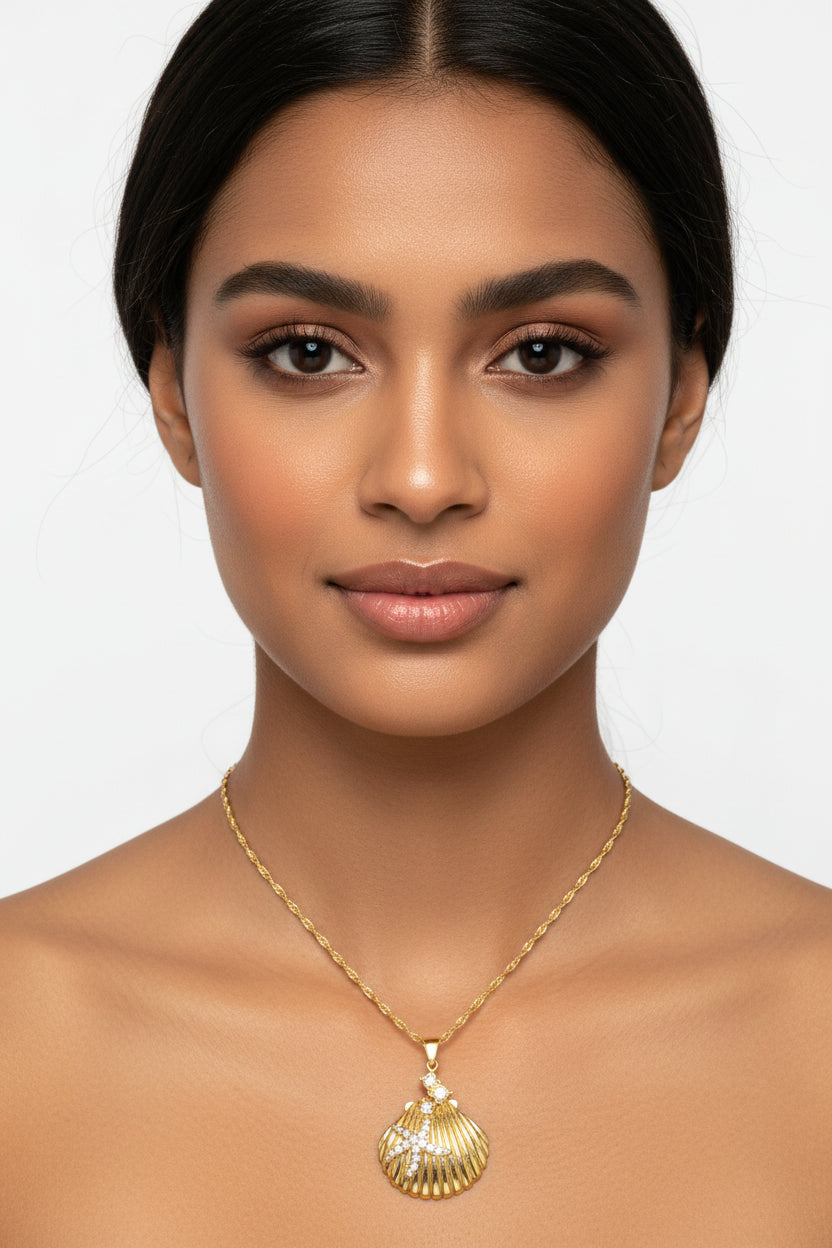 Sea Shell Pendant – Stainless Steel Charm Style