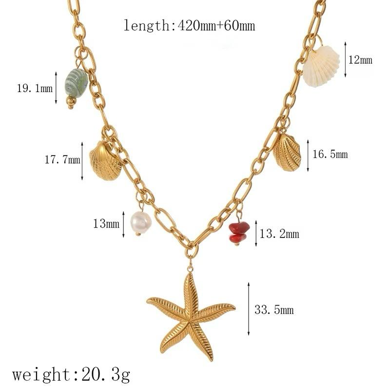 Ocean Charm Necklace – Starfish Design Minimal Jewellery